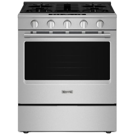 Maytag 30-Inch Slide-In Gas Range with 5.0 Cu. Ft. Capacity - MSGS7030SZ