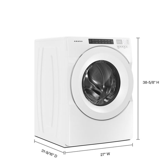 Amana 27 Inch Front-Load Washer, 4.3 cu. ft., White - NFW5800HW