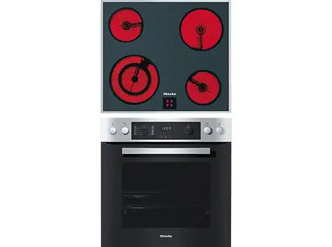 Miele 24" Convection Oven + Electric Cooktop Bundle - H2265-1E_KM6002 BUN