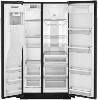 KitchenAid 22.6 cu ft Counter-Depth Side-by-Side Refrigerator - KRSC703HBS