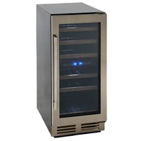 Avanti 15 Inch Dual Zone 28-Bottle Wine Chiller, Stainless Steel - WCF282E3SD