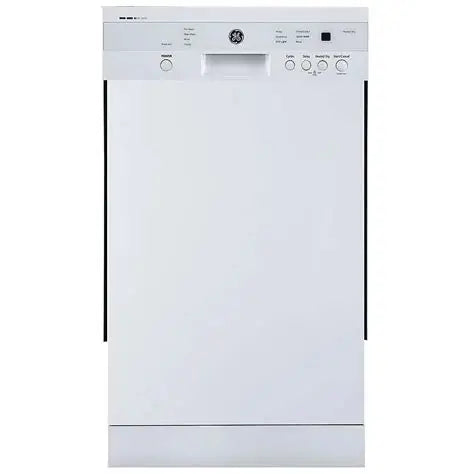 GE 18" Built-In Front Control Dishwasher with Stainless Steel Tall Tub, White - GBF180SGMWW