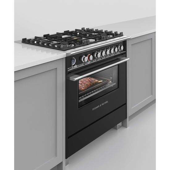 Fisher & Paykel 36 Inch Classic Dual Fuel Range, Black - OR36SCG6B1