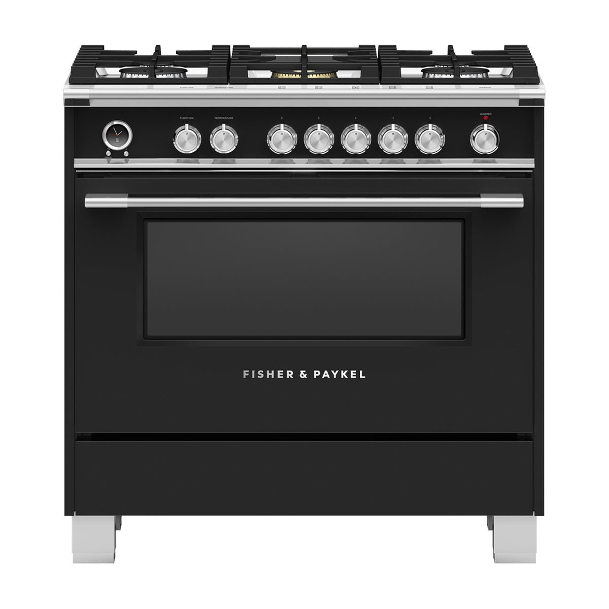 Fisher & Paykel 36 Inch Classic Dual Fuel Range, Black - OR36SCG6B1