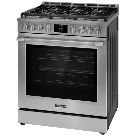 Frigidaire 30 Inch Gas Range, Smudge-Proof Stainless Steel - PCFG3080AF