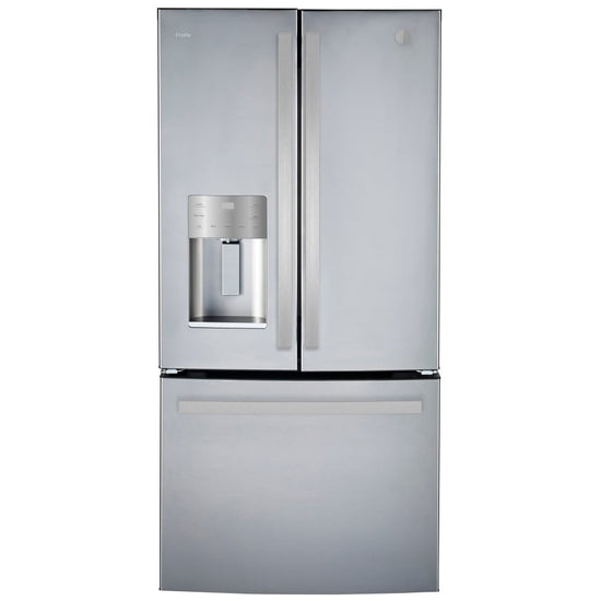 GE Profile 33 Inch French Door Refrigerator with 24.8 Cu. Ft. Capacity, Stainless Steel - PFE24HYRCFS