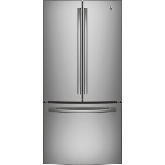 GE 33 Inch French Door Refrigerator, Stainless Steel - PNE25NYRKFS