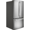 GE 33 Inch French Door Refrigerator, Stainless Steel - PNE25NYRKFS