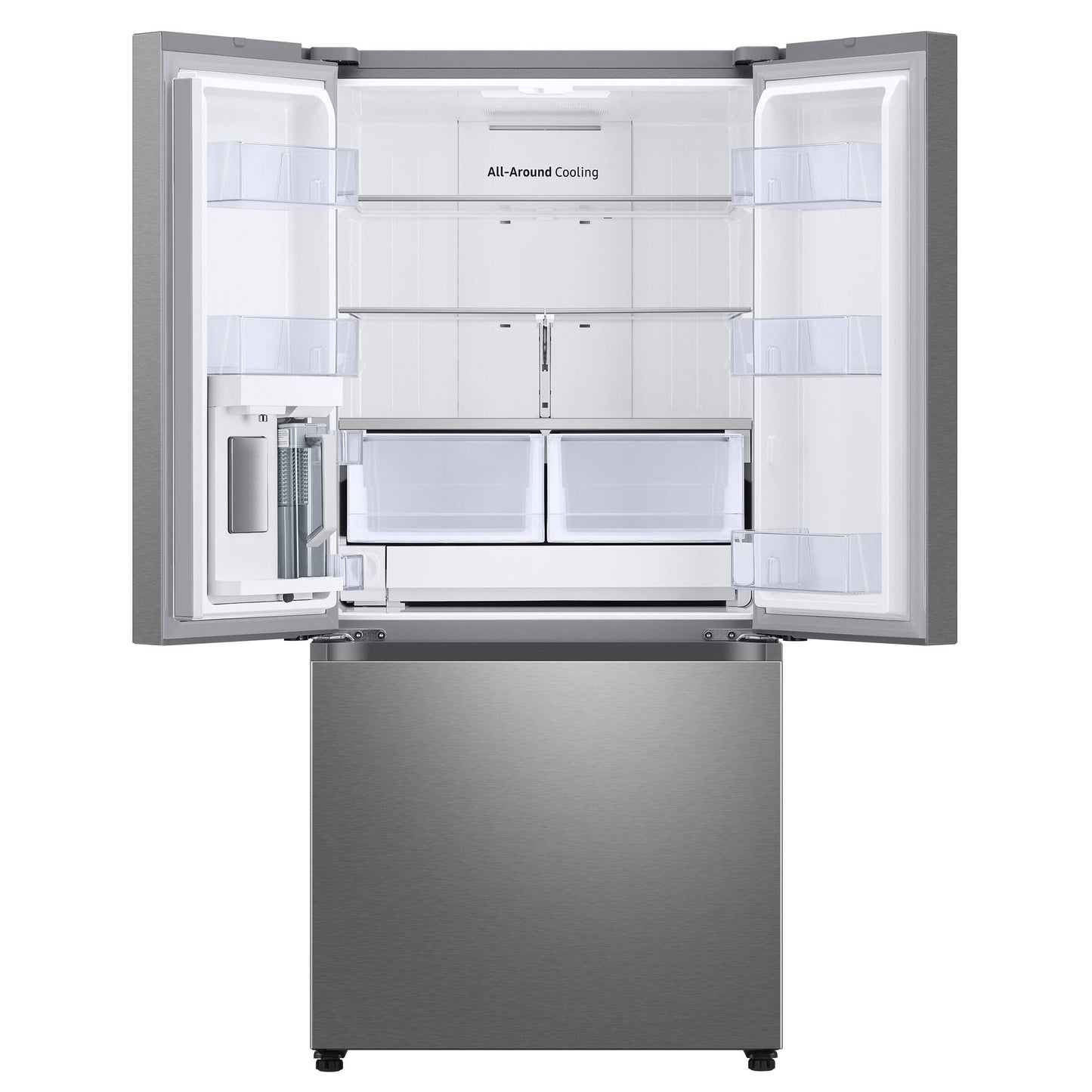 SAMSUNG 33 IN. 24.5 CU. FT. STAINLESS STEEL 3 DOOR FRENCH DOOR REFRIGERATOR WITH BEVERAGE CENTER - RF25C5551SR/AA