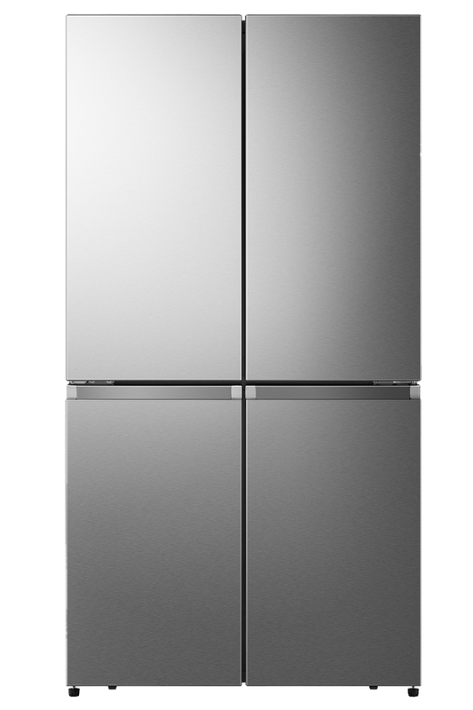 Hisense 36 Inch Counter Depth 4-Door Refrigerator with Triple-Zone Function, Stainless Steel - RQ22A4CSD