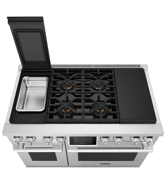Signature Kitchen Suite 48 Inch Dual Fuel Range (Gas and Induction), Stainless Steel - SKSDR480SIS