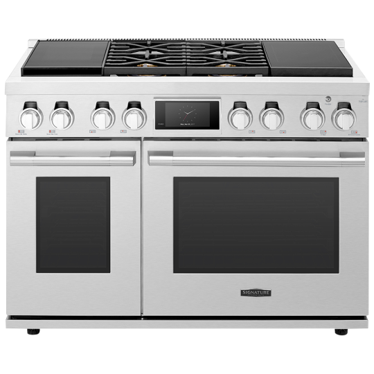 Signature Kitchen Suite 48 Inch Dual Fuel Range (Gas and Induction), Stainless Steel - SKSDR480SIS