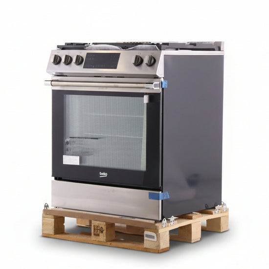 Beko 30 Inch Slide-In Gas Range with 5 Gas Burners, Stainless Steel - SLGR30523SS