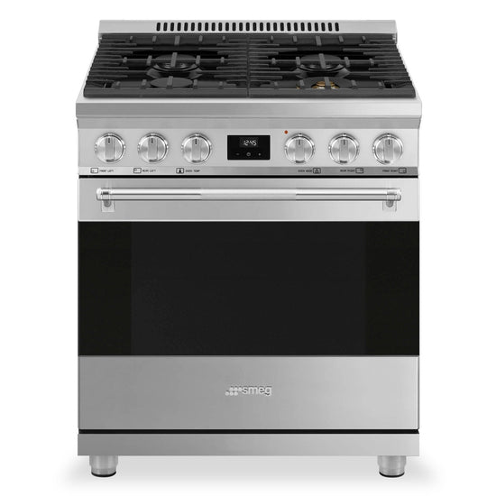 Smeg 30 Inch Freestanding Dual Fuel Range - SPR30UGMX