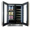 Silhouette 24 Inch Under Counter Dual-Zone Beverage/Wine Center - SPRBC047D1SS-RF