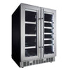 Silhouette 24 Inch Under Counter Dual-Zone Beverage/Wine Center - SPRBC047D1SS-RF