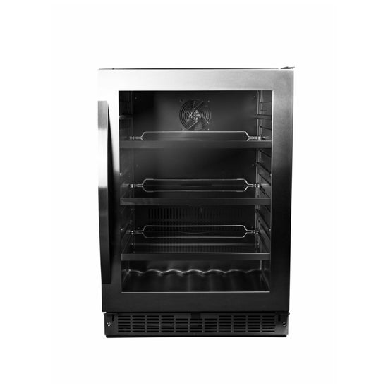 Silhouette 24 Inch Single Zone Beverage Center with 5.6 Cu. Ft. Capacity, Black Stainless Steel - SSBC056D3B-RF