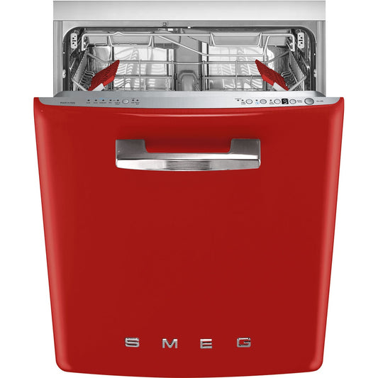 Smeg 24 Inch Built-In Dishwasher, Red - STU2FABRD2