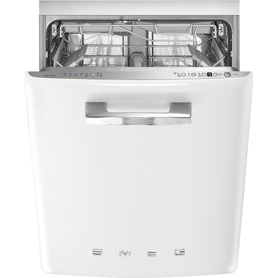 Smeg 24" Built-In Retro Dishwasher, White - STU2FABWH2