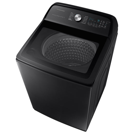 Samsung 27.5 Inch Top Load Washer with 6.0 cu. ft. Capacity, Black Stainless Steel - WA52DG5500AVUS