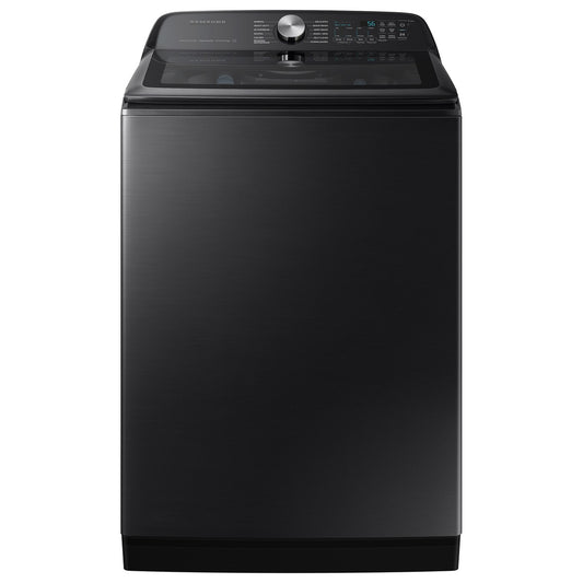 Samsung 27.5 Inch Top Load Washer with 6.0 cu. ft. Capacity, Black Stainless Steel - WA52DG5500AVUS
