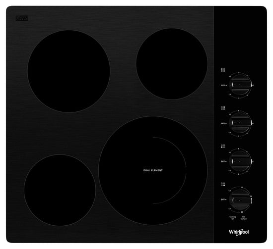 Whirlpool 24 Inch Electric Cooktop, Black - WCE55US4HB