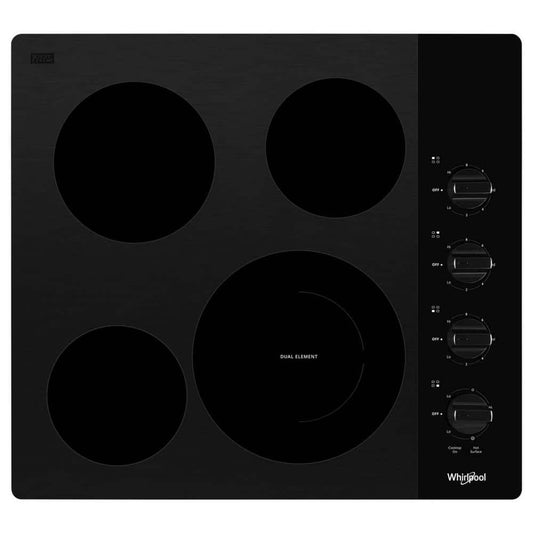 Whirlpool 24 in. Radiant Electric Cooktop, Black - WCE55US4HB