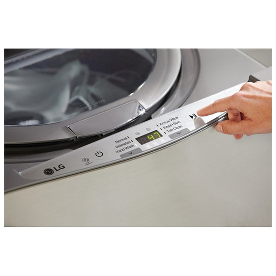 LG 29 Inch 1.0 cu. ft. Twin Wash Pedestal Sidekick Washer: Graphite Steel - WD200CV