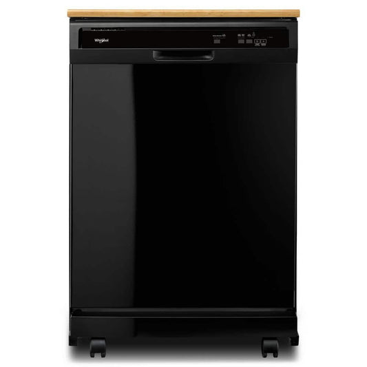 Whirlpool 24 in. Portable Dishwasher, Black - WDP370PAHB