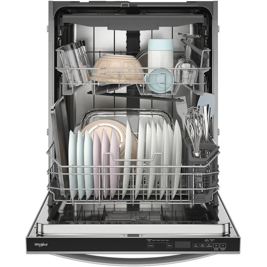 Whirlpool 24 Inch Fully Integrated Dishwasher with 14 Place Settings, Black - WDT550SAPB