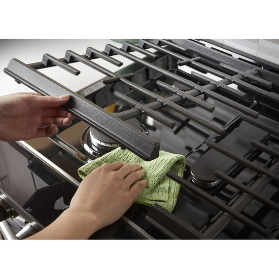 Whirlpool 30 Inch Slide-In Gas Smart Range, 5.8 cu. ft., Black Stainless - WEG750H0HV