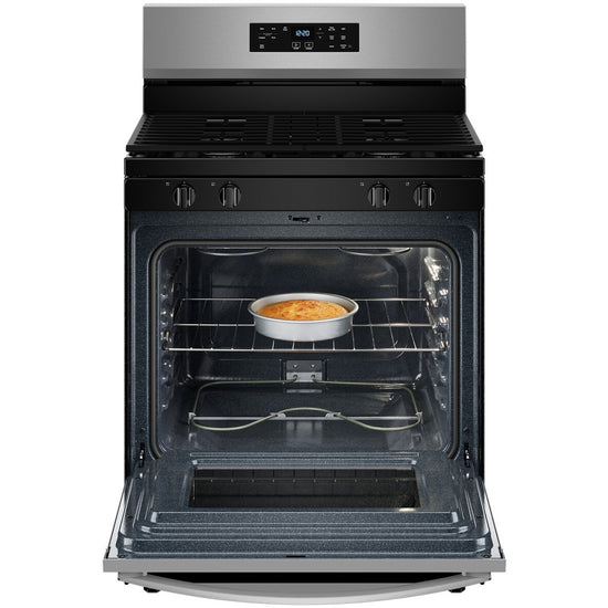 Whirlpool 30 Inch Freestanding Gas Range with 5.0 cu. ft. Oven Capacity, Stainless Steel - WFGS3530RS