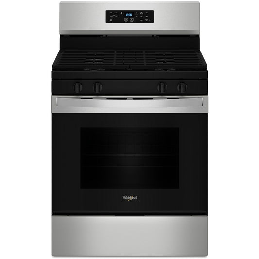 Whirlpool 30 Inch Freestanding Gas Range with 5.0 cu. ft. Oven Capacity, Stainless Steel - WFGS3530RS