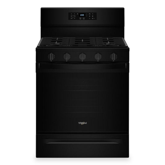 Whirlpool 30 Inch Gas Range with Air Fry, Black - WFGS5030RB