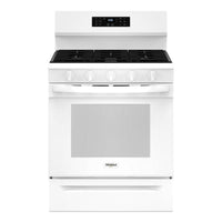 Whirlpool 30 Inch Smart Gas Range with Air Cooking Technology, White - WFGS5030RW