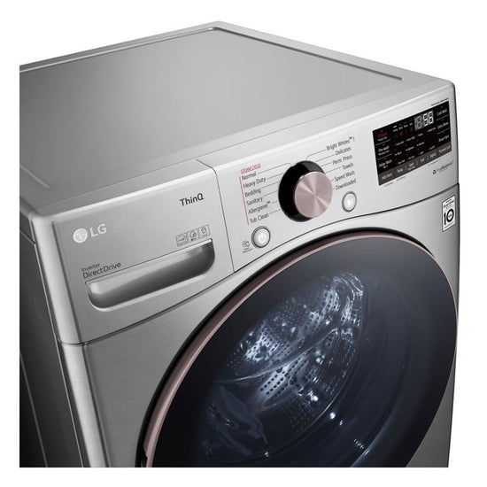 LG 5.2 cu. ft. Smart Front Load Washer with AI and Wi-Fi, Graphite Steel - WM3850HVA