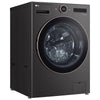 LG 5.0 cu. ft. Stackable Smart Front Load Washer, Black Steel - WM6500HBA