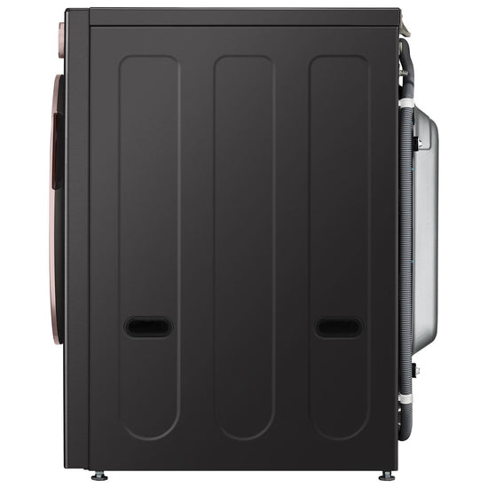 LG 5.0 cu. ft. Stackable Smart Front Load Washer, Black Steel - WM6500HBA