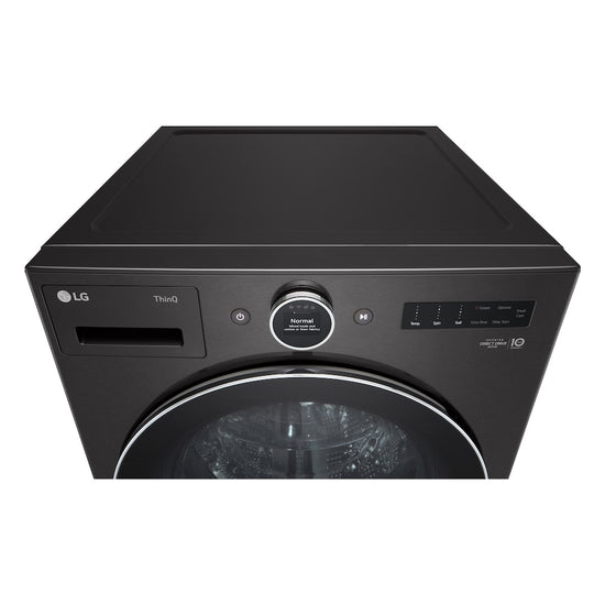 LG 5.8 cu. ft. Smart Front Load Washer, Black Steel - WM6700HBA