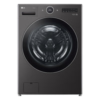 LG 5.8 cu. ft. Smart Front Load Washer, Black Steel - WM6700HBA