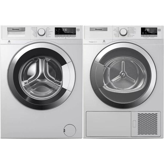 Blomberg Front Load Washer & Electric Dryer Set - WM98400SX2_DHP24412W