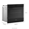 Whirlpool 30 in. Single Electric Wall Oven with Convection, Black - WOES5030LB