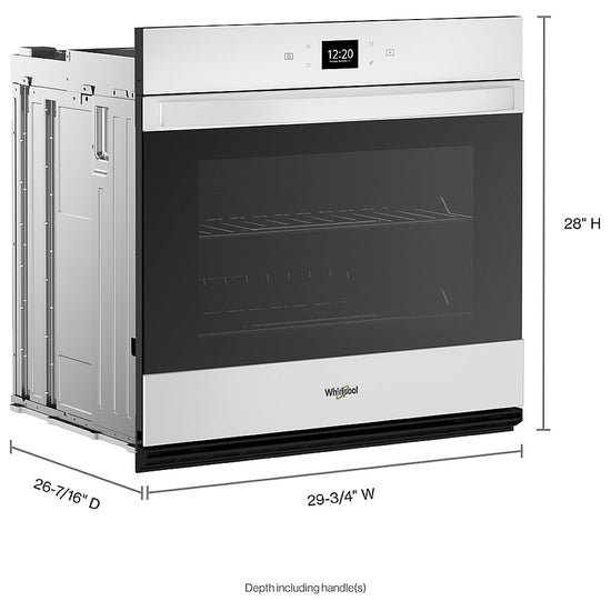 Whirlpool 30-inch Smart Single Electric Wall Oven with Fan Convection and Air Fry - WOES5030LW