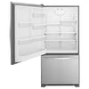 Whirlpool 30 Inch Bottom Freezer Refrigerator, 19 cu. ft., Monochromatic Stainless Steel - WRB329LFBM