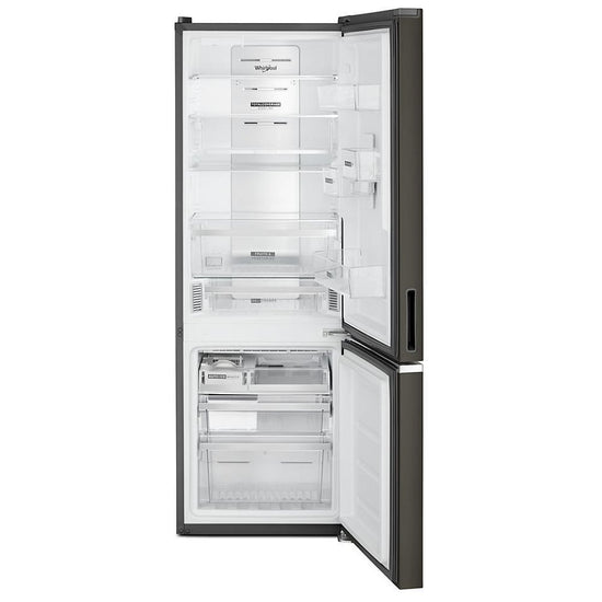 Whirlpool 24 Inch Bottom-Freezer Refrigerator, 12.9 cu. ft., Black Stainless - WRB543CMJV