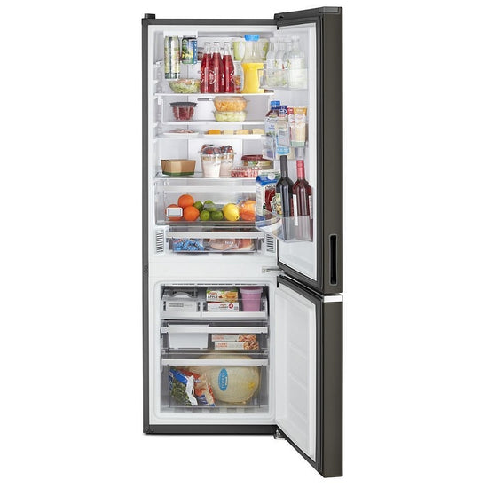 Whirlpool 24 Inch Bottom-Freezer Refrigerator, 12.9 cu. ft., Black Stainless - WRB543CMJV