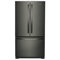 Whirlpool 36 Inch French Door Refrigerator with 25.2 cu. ft. Capacity, Black - WRF535SWHV