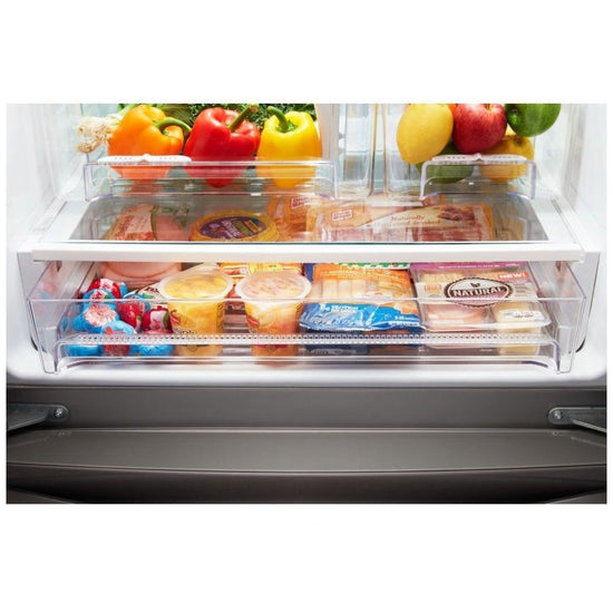 Whirlpool 30 Inch French Door Refrigerator, Black Stainless - WRF560SEHV