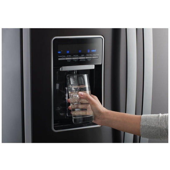 Whirlpool 30 Inch French Door Refrigerator, Black Stainless - WRF560SEHV