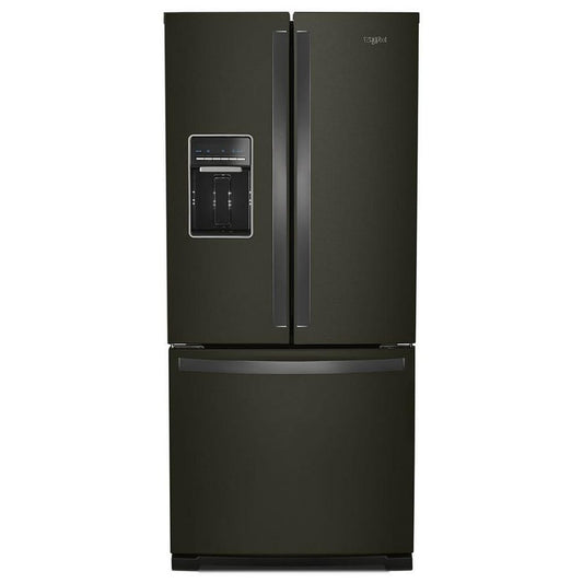 Whirlpool 30 Inch French Door Refrigerator, Black Stainless - WRF560SEHV